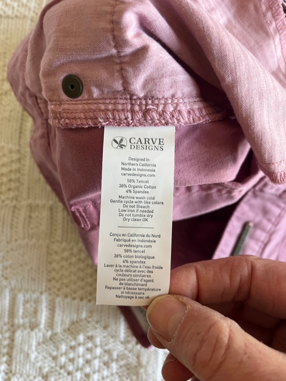 NWT Carve Designs Oahu 4" Twill Short in Orchid Sz 8 - Picture 7 of 13